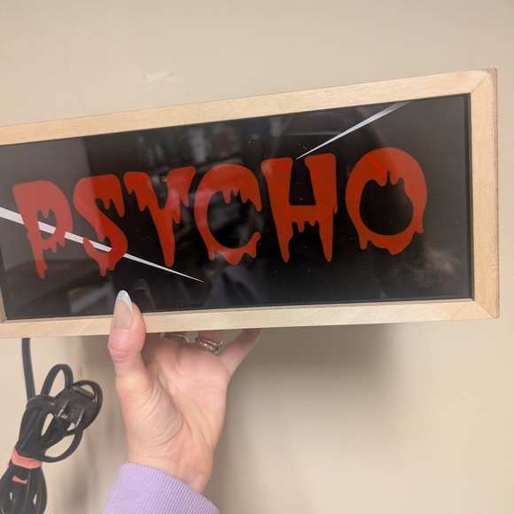 Vintage Disturbed And Psycho Double-Sided Sign Lite - Picture 5 of 8